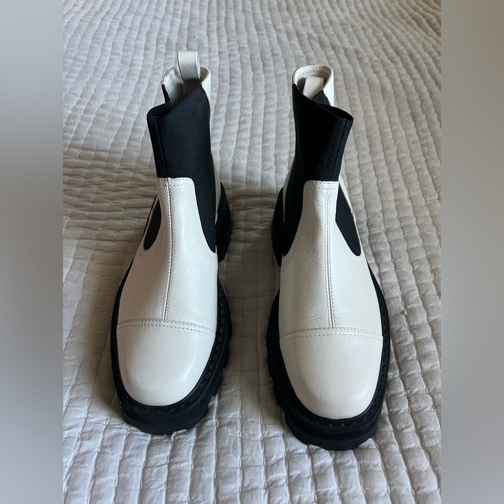 Jimmy Choo Black and White Platform Shoes